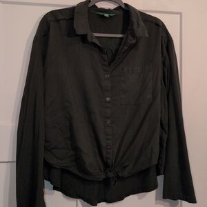 Green Button-Up Shirt